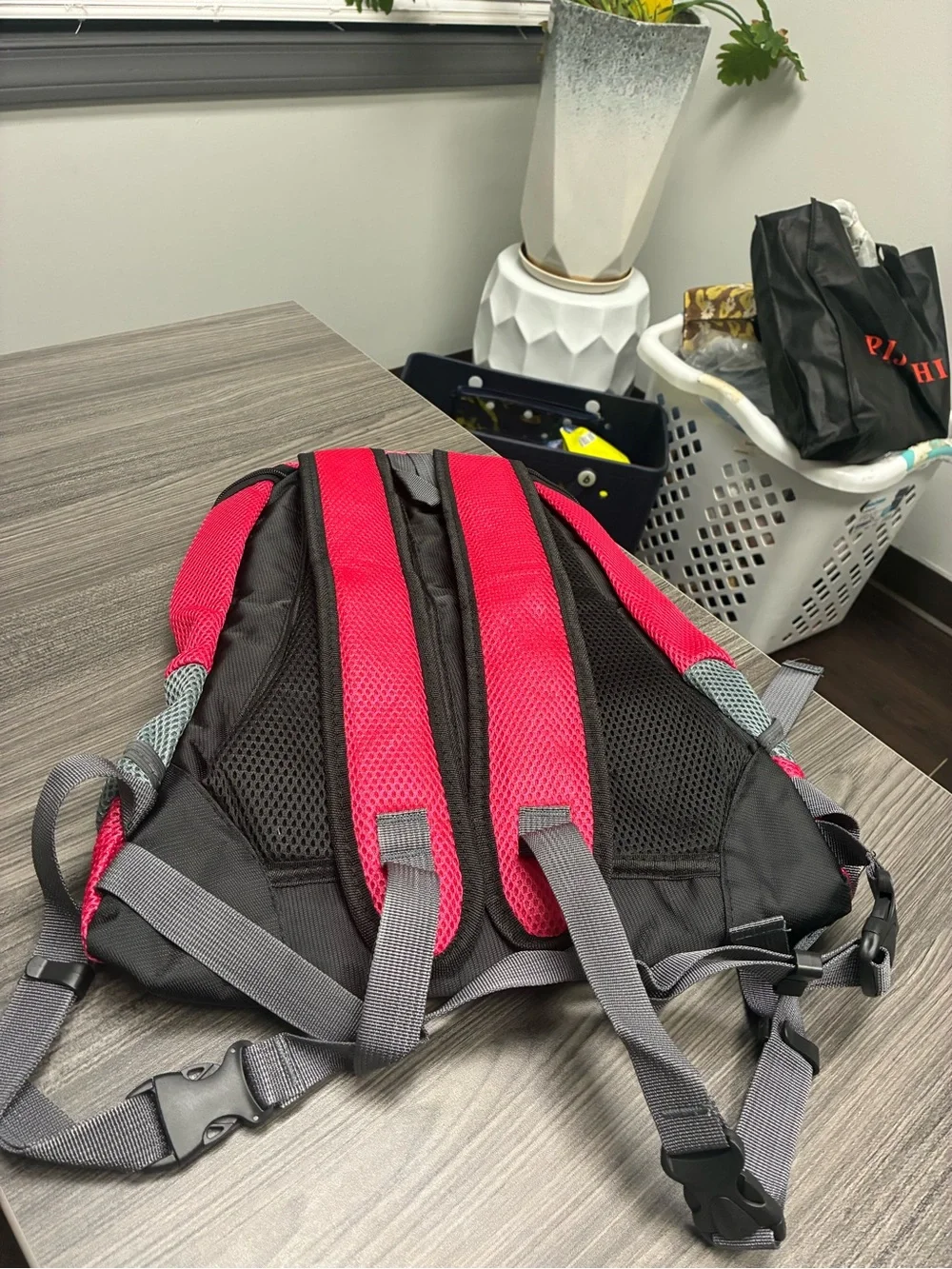 Sporto Pink and Gray Breathable Pet Carrier Backpack